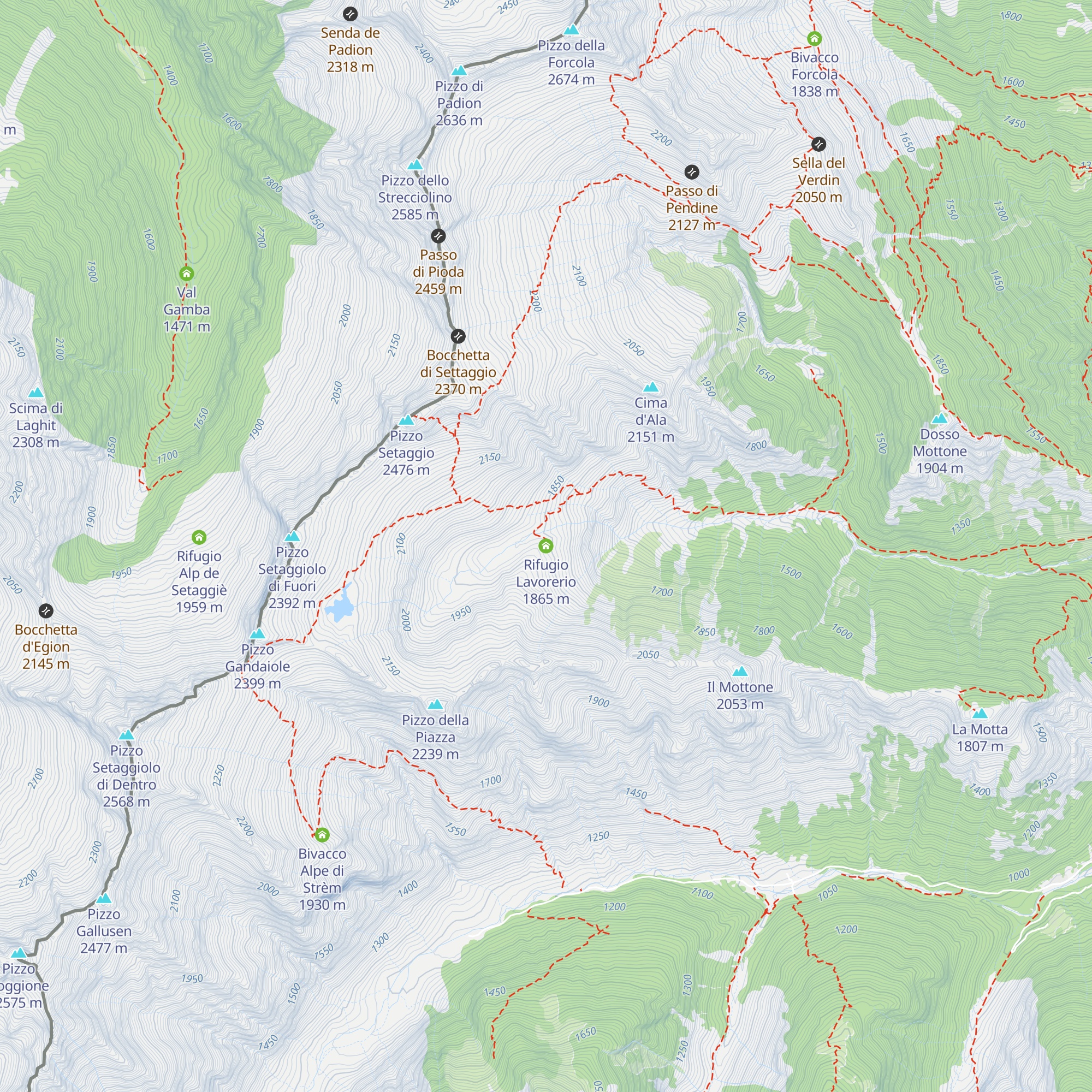 Rifugio Lavorerio map