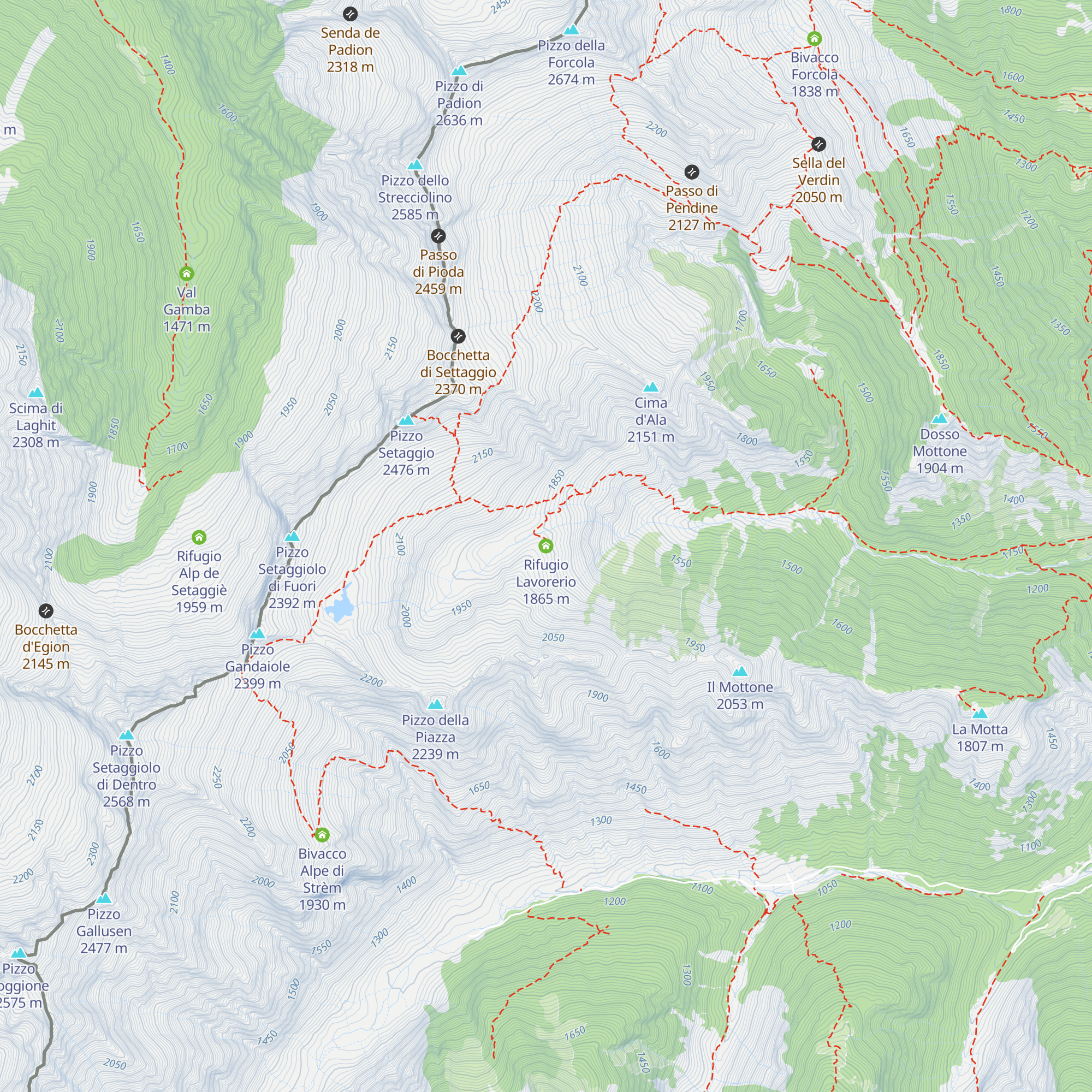 Rifugio Lavorerio map
