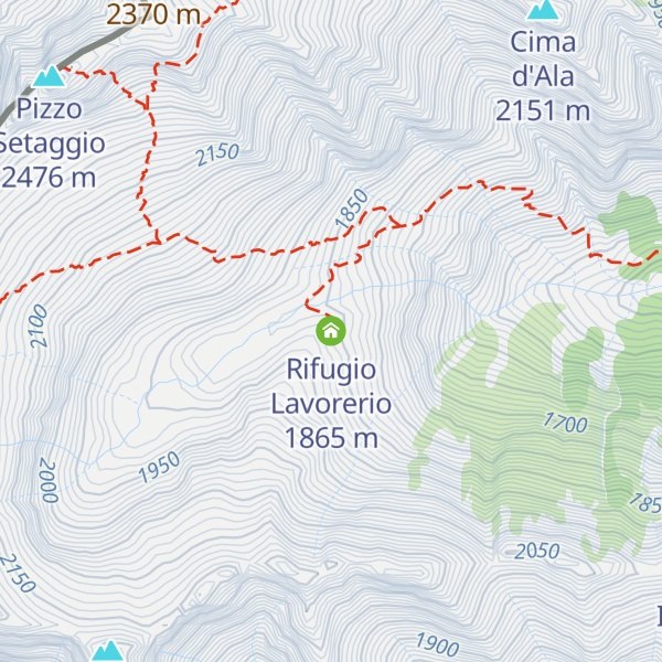 Map of Rifugio Lavorerio