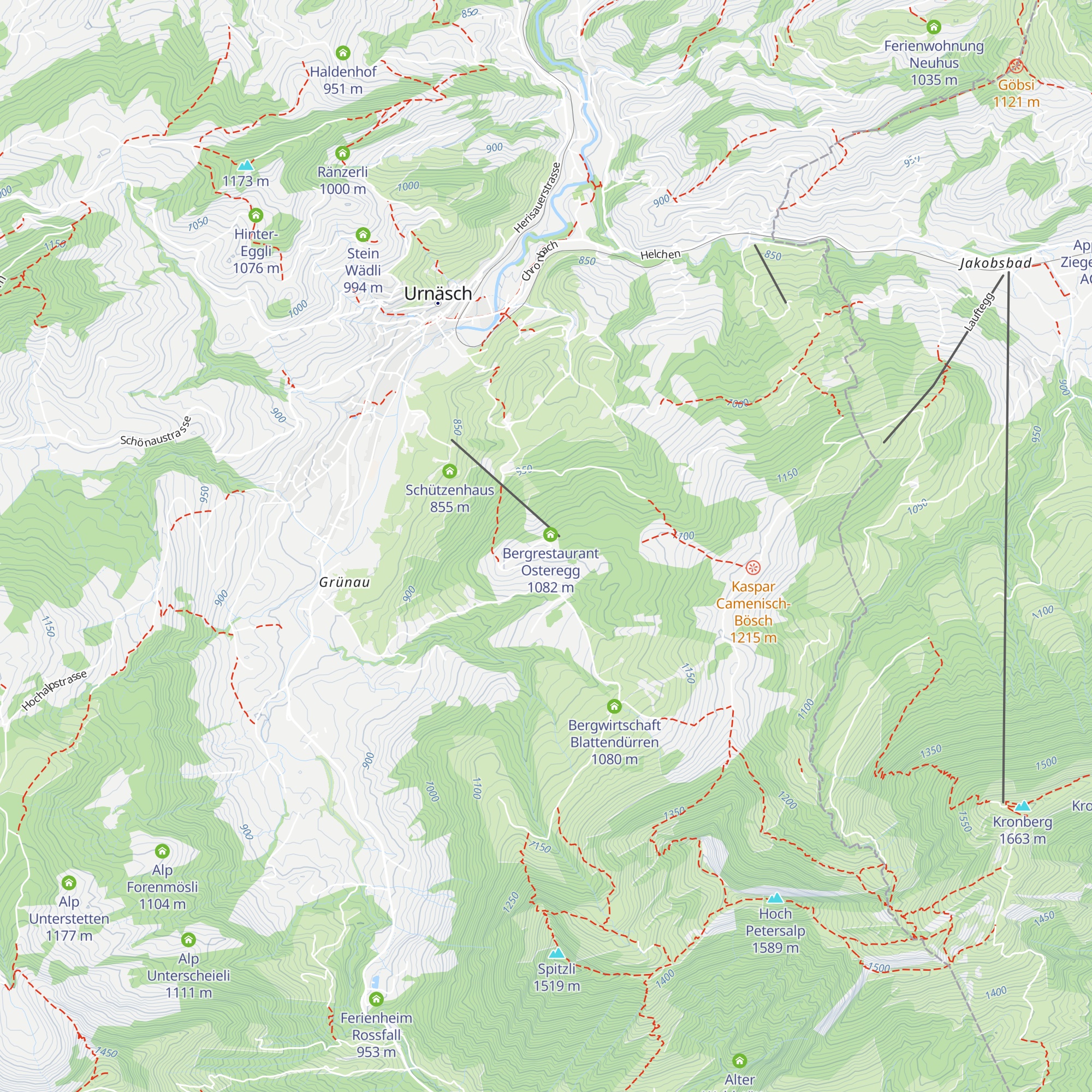 Ferienhaus Osteregg - Wülflingen map