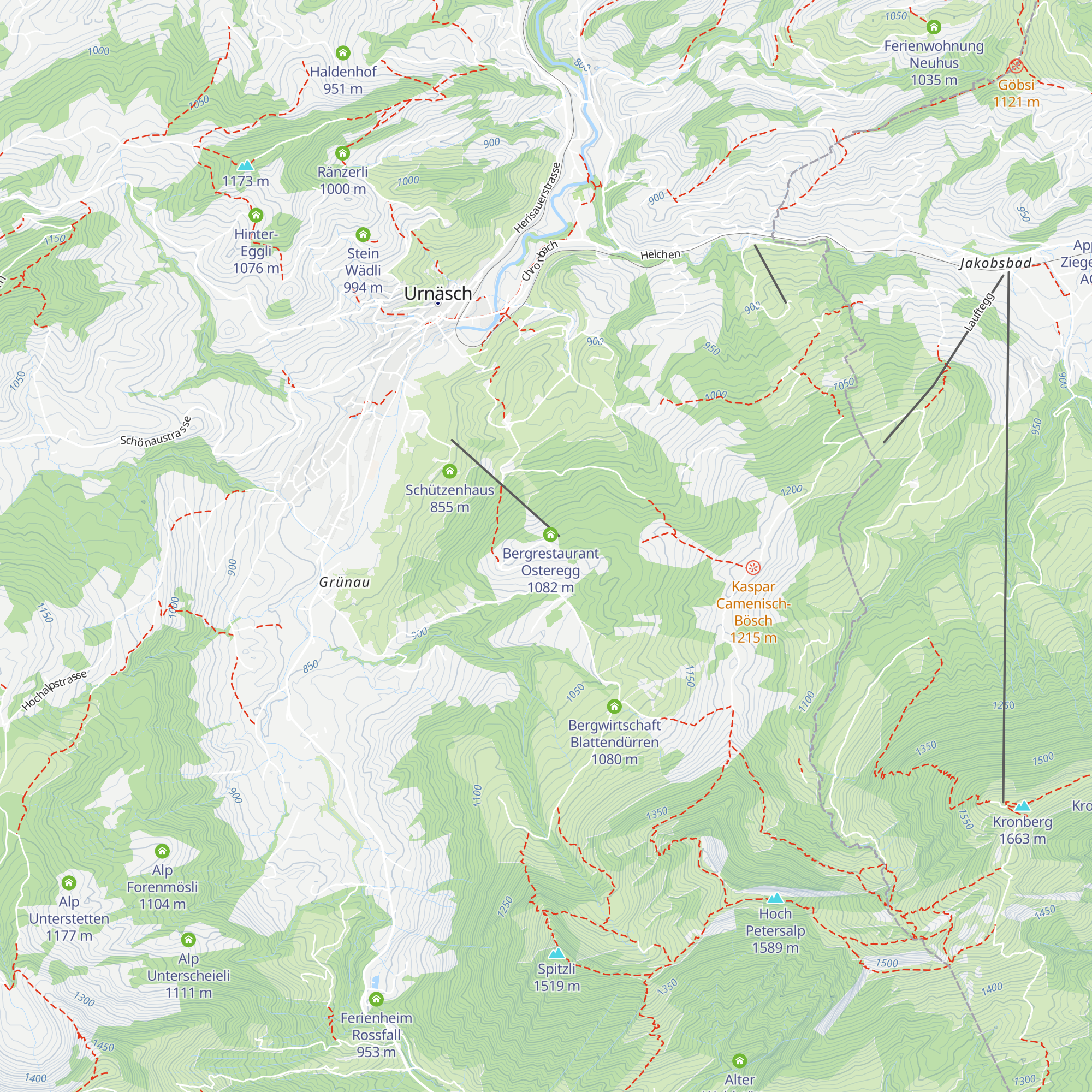 Ferienhaus Osteregg - Wülflingen map