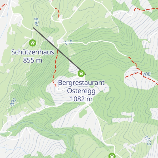 Map of Ferienhaus Osteregg - Wülflingen