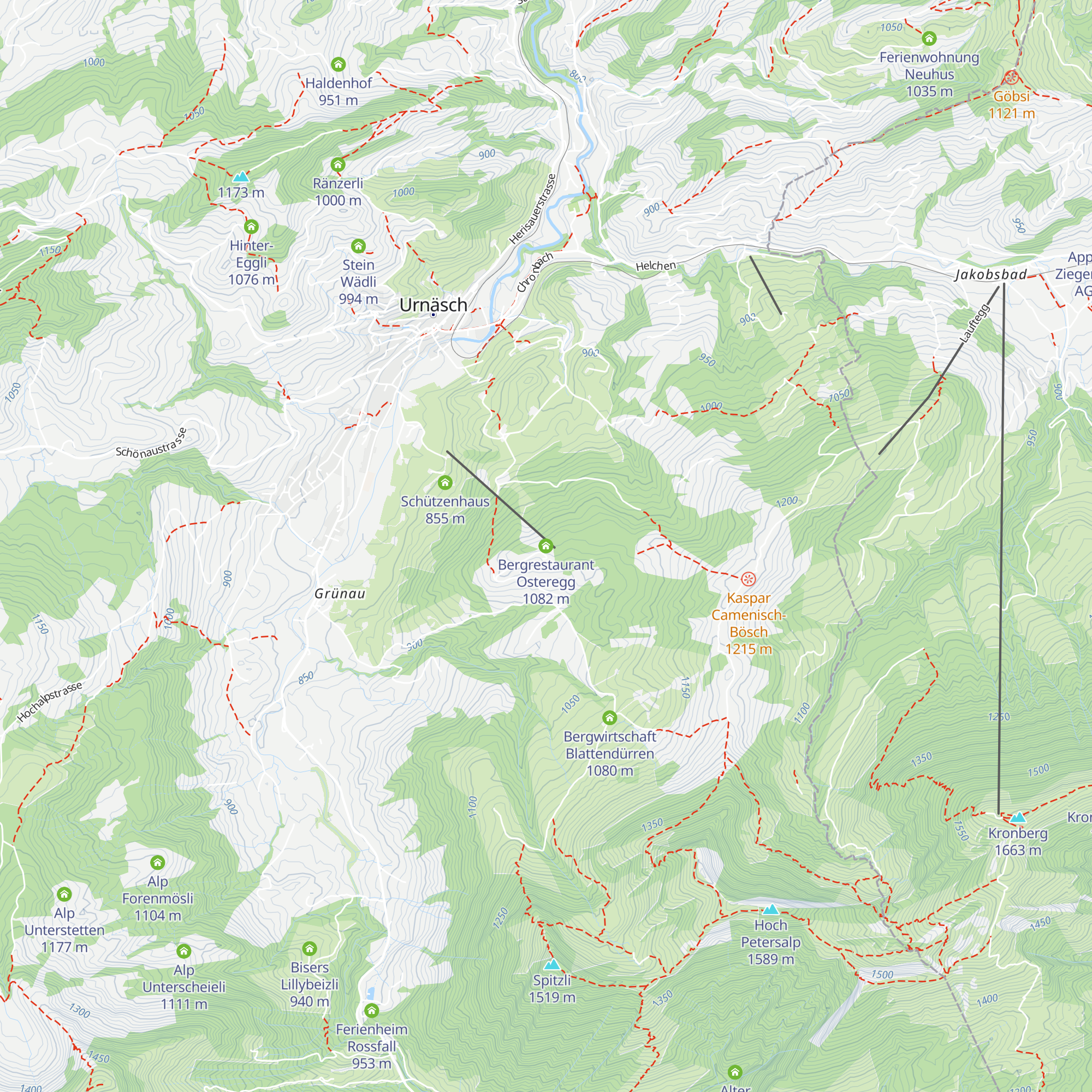 Bergrestaurant Osteregg map