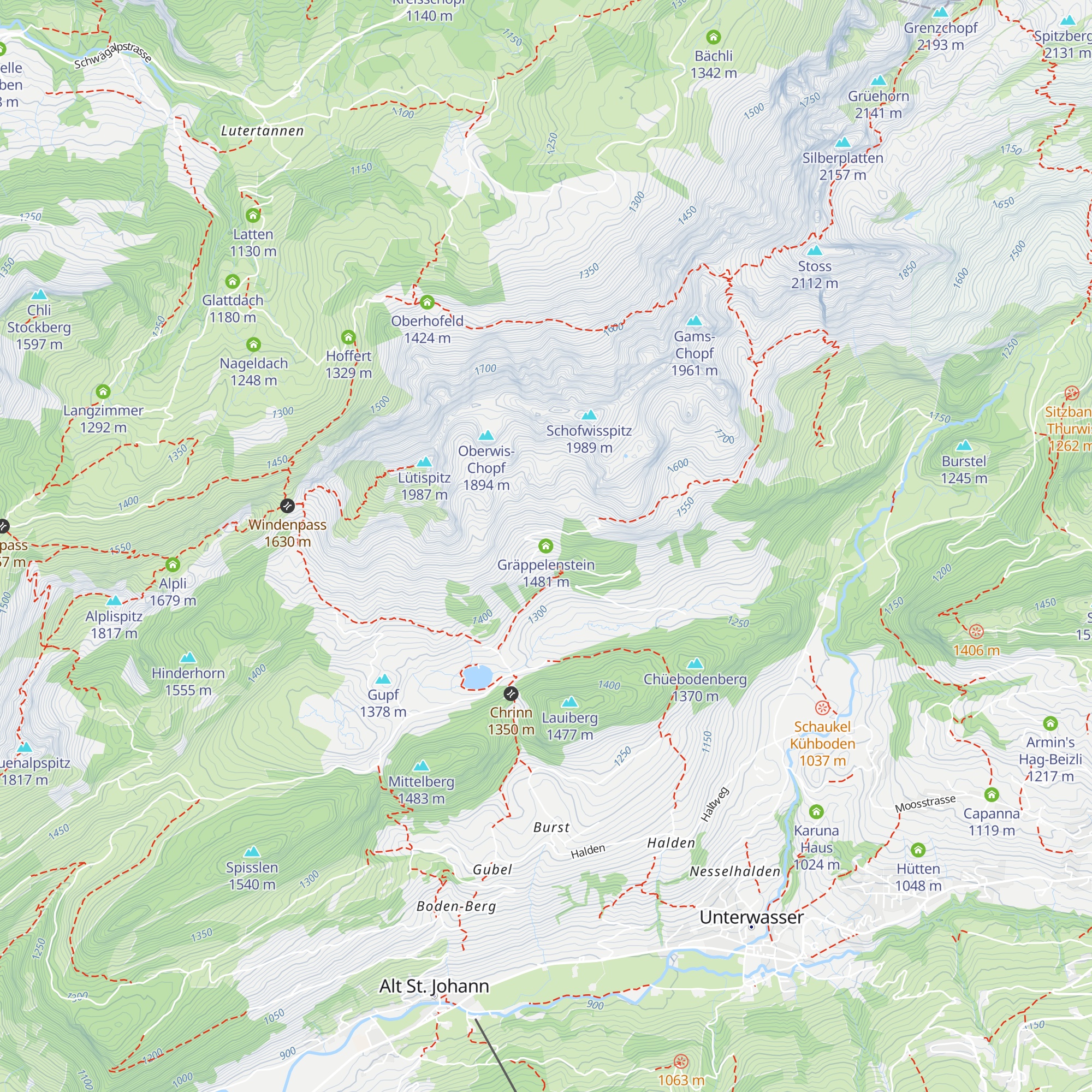 Gräppelenstein map