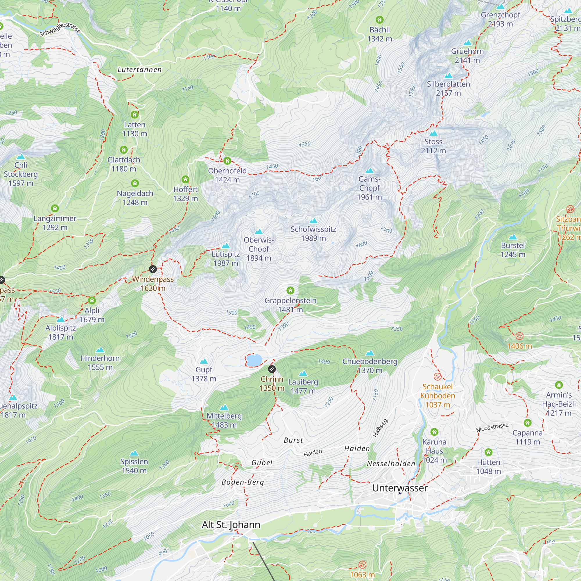 Gräppelenstein map