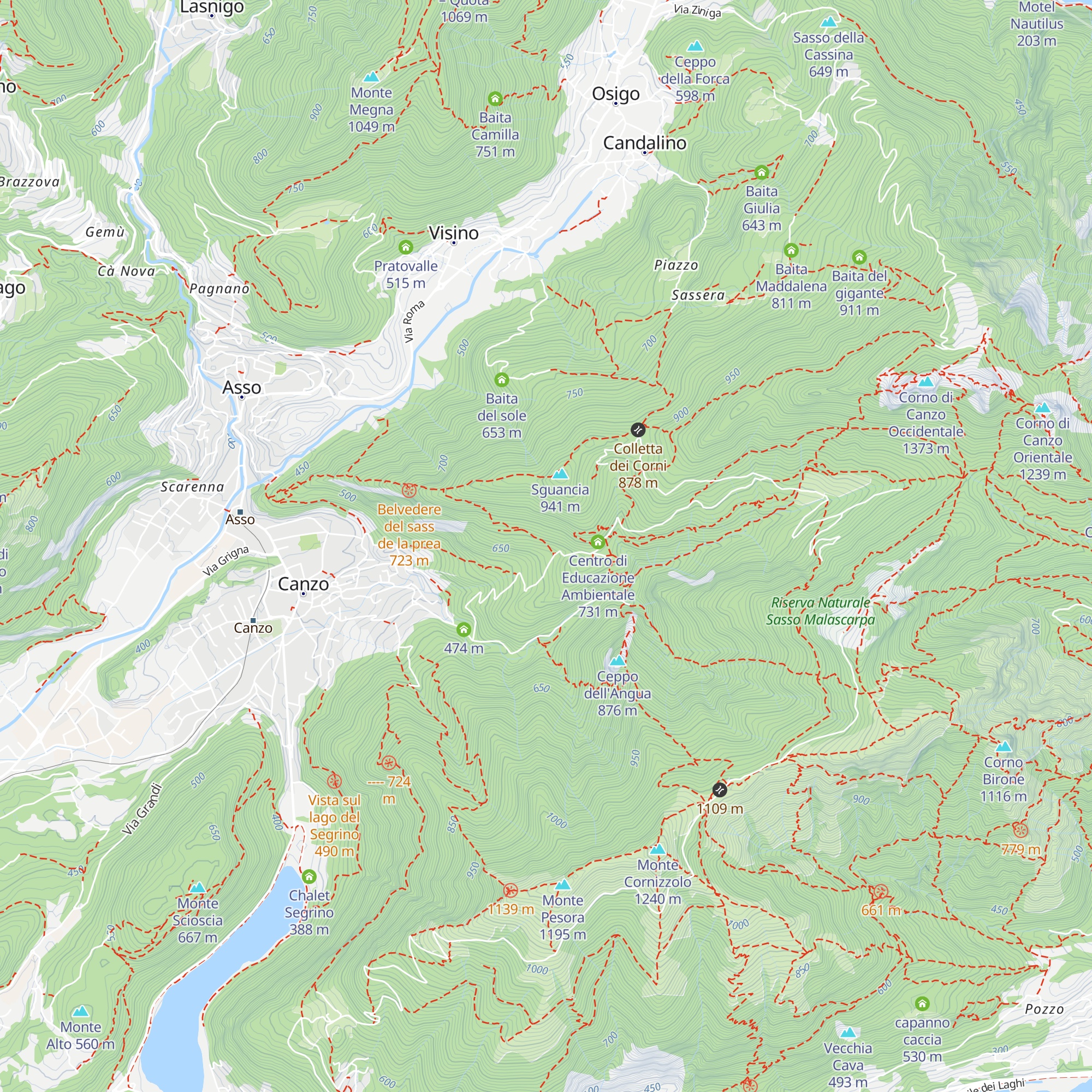 Baita dei fiori map