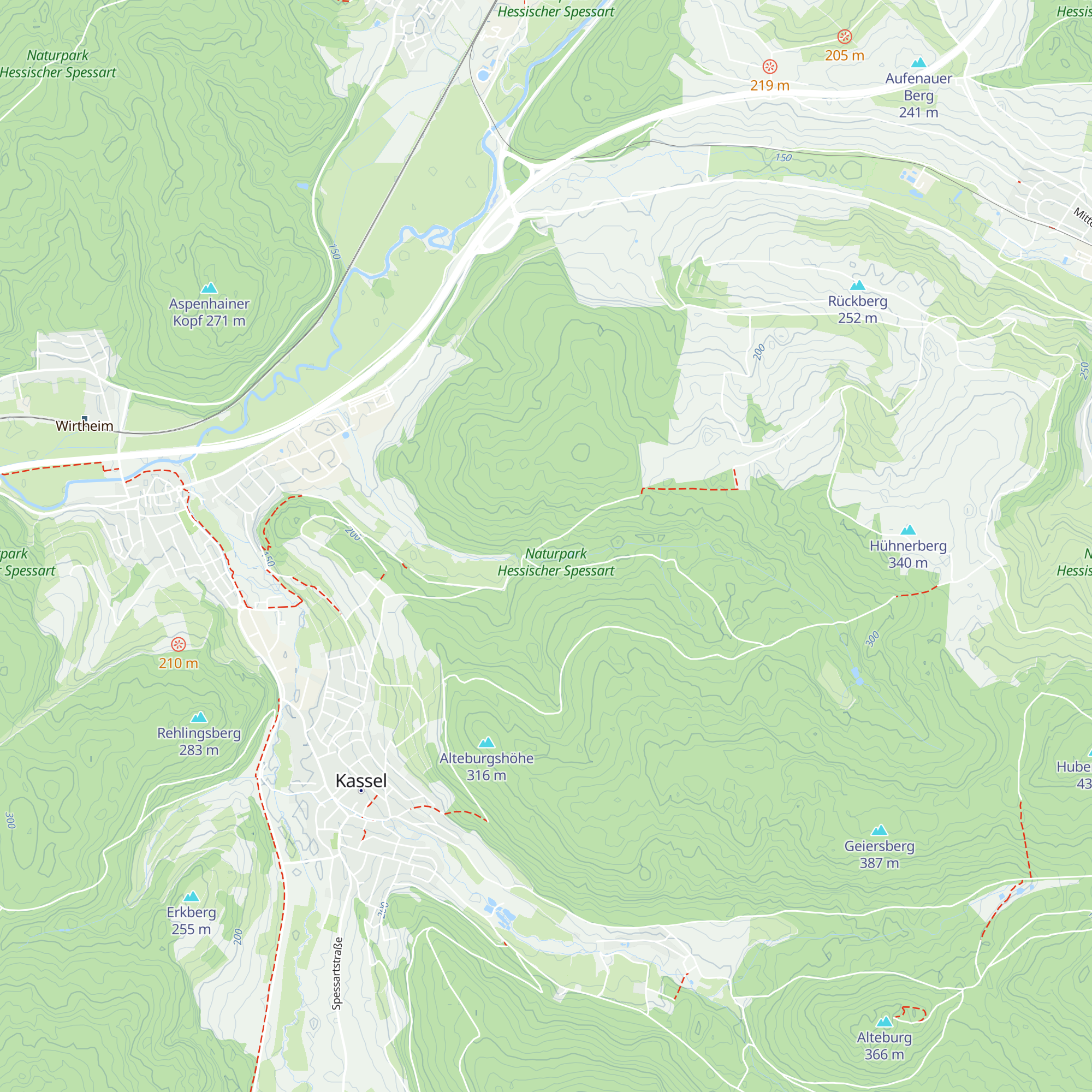 Hirschbachhütte map