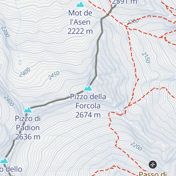 Map of Pizzo della Forcola