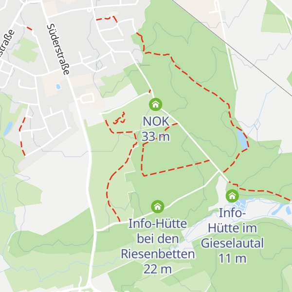 Map of Info-Hütte im Wald