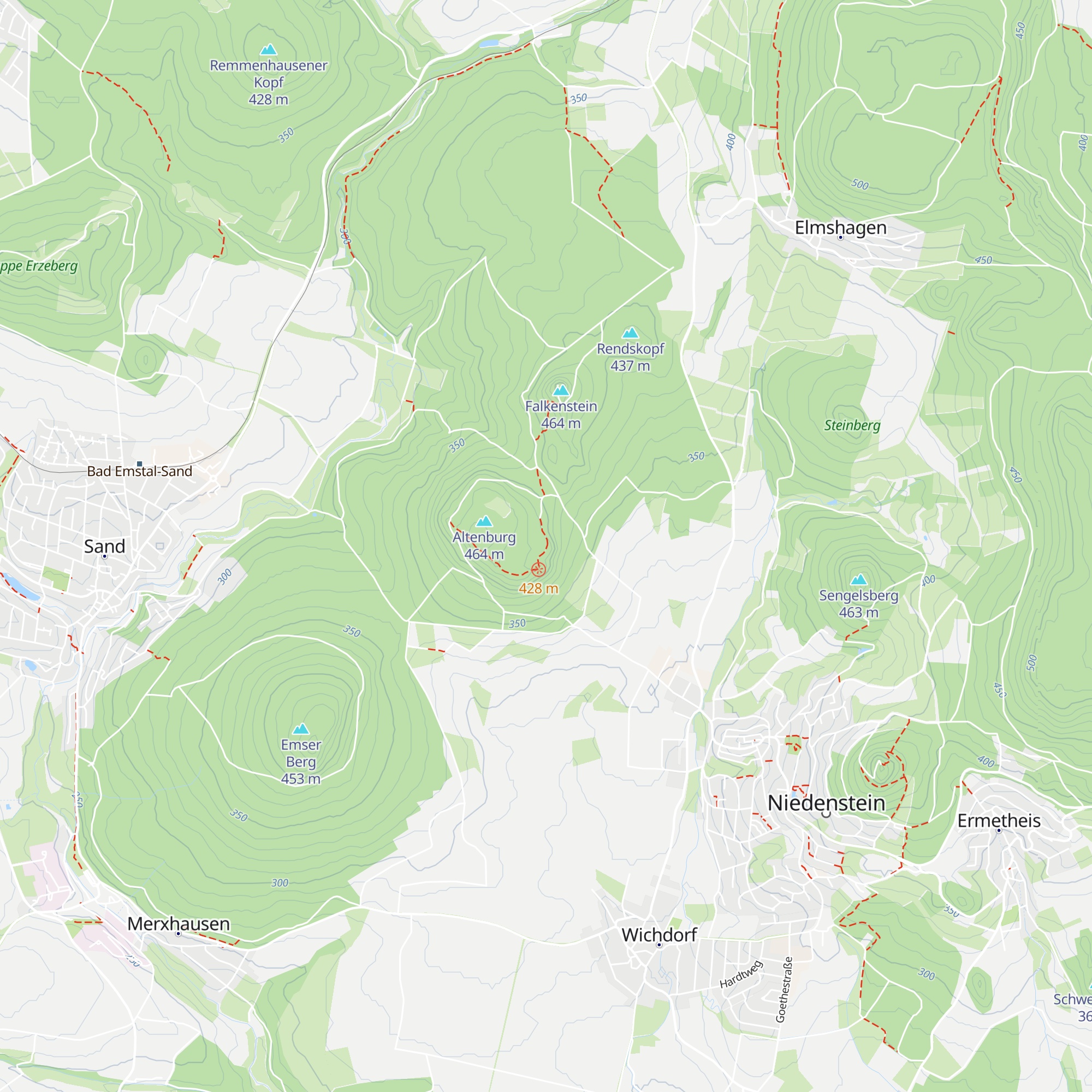 Altenburg Schutzhütte map