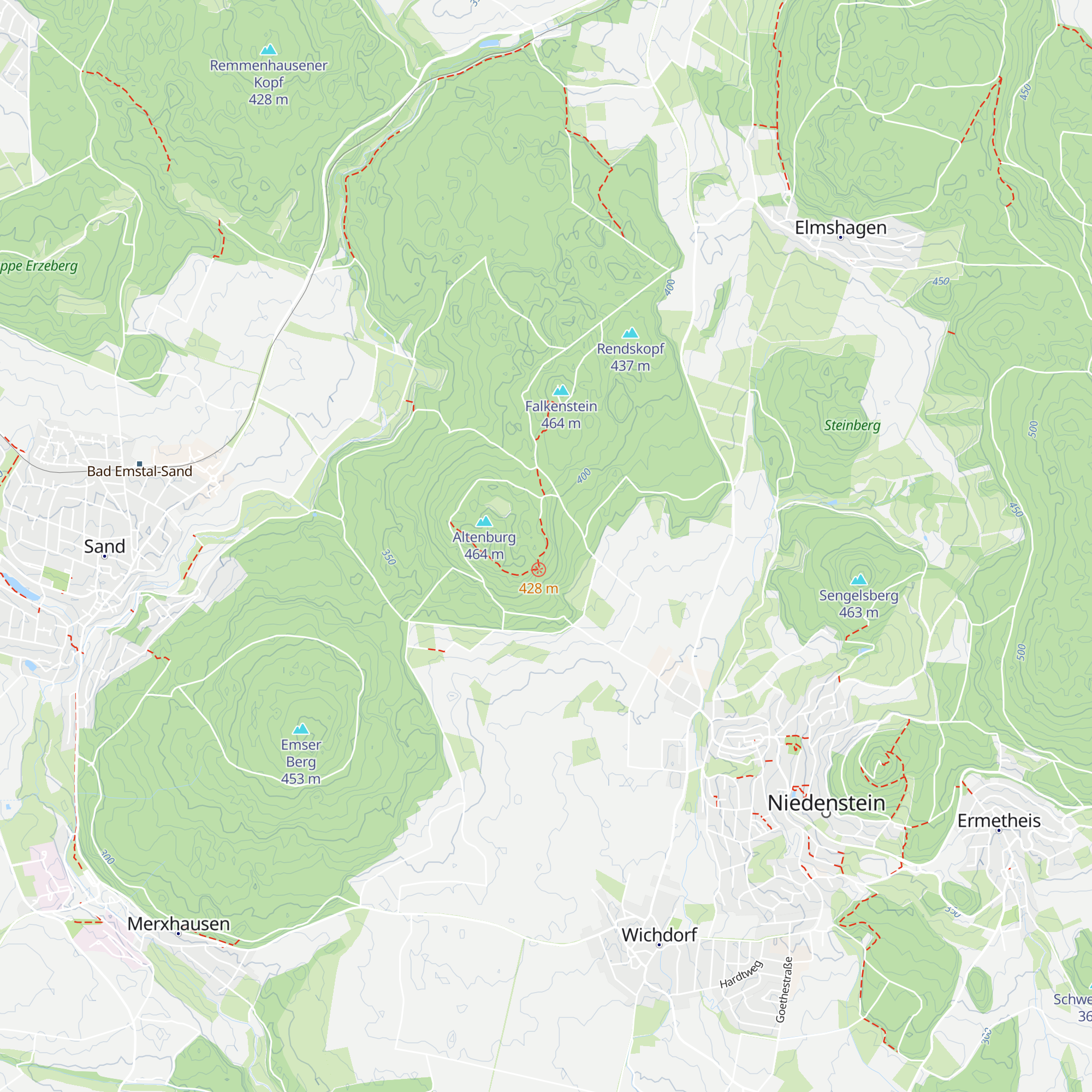 Altenburg Schutzhütte map