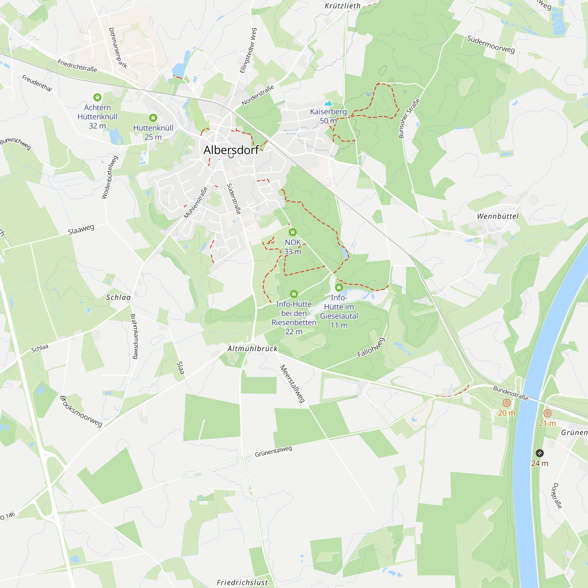 Info-Hütte bei den Riesenbetten map