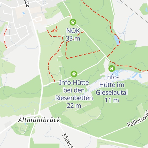 Map of Info-Hütte bei den Riesenbetten