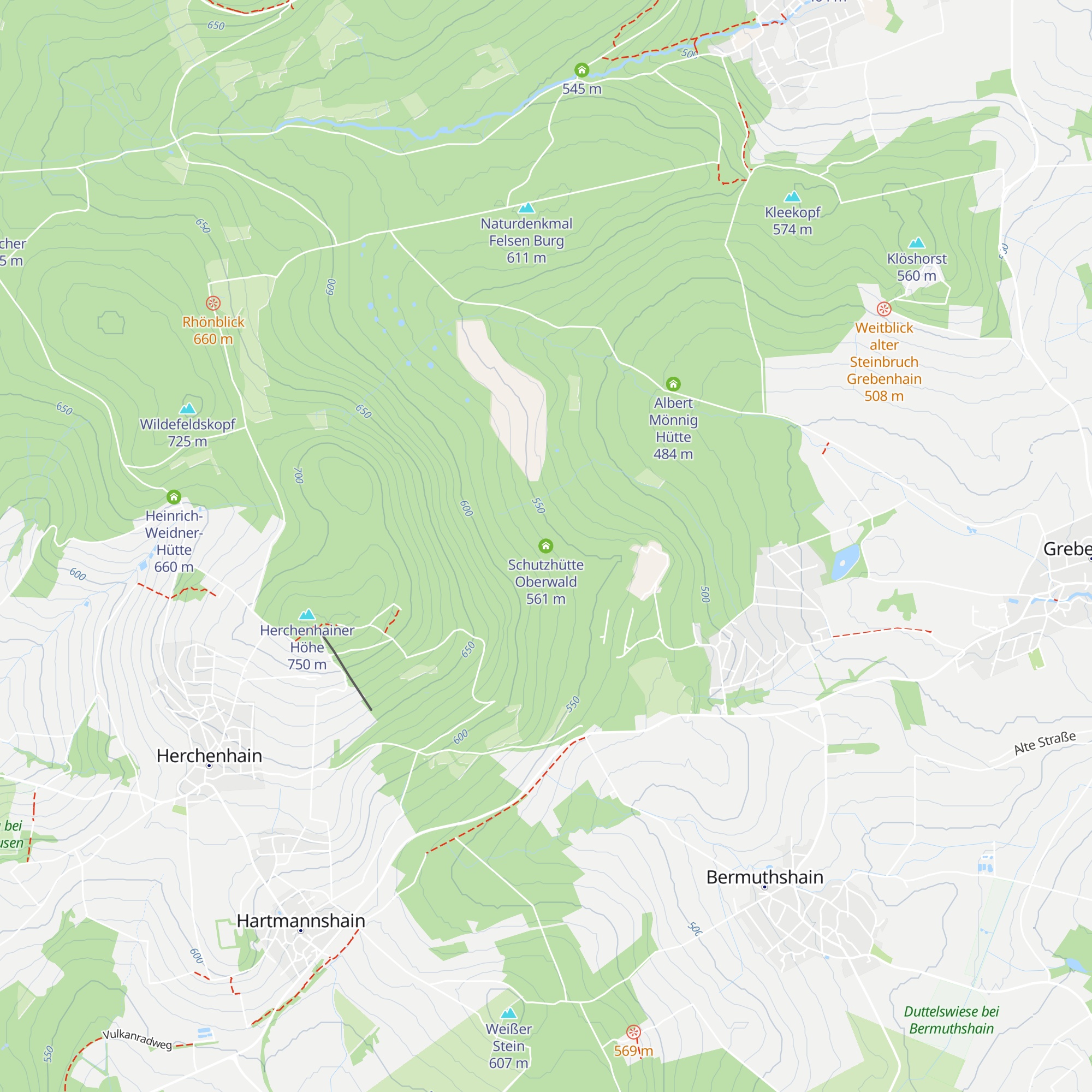 Schutzhütte Oberwald map
