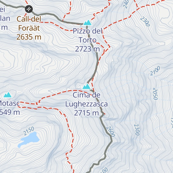 Map of Cima de Lughezzasca