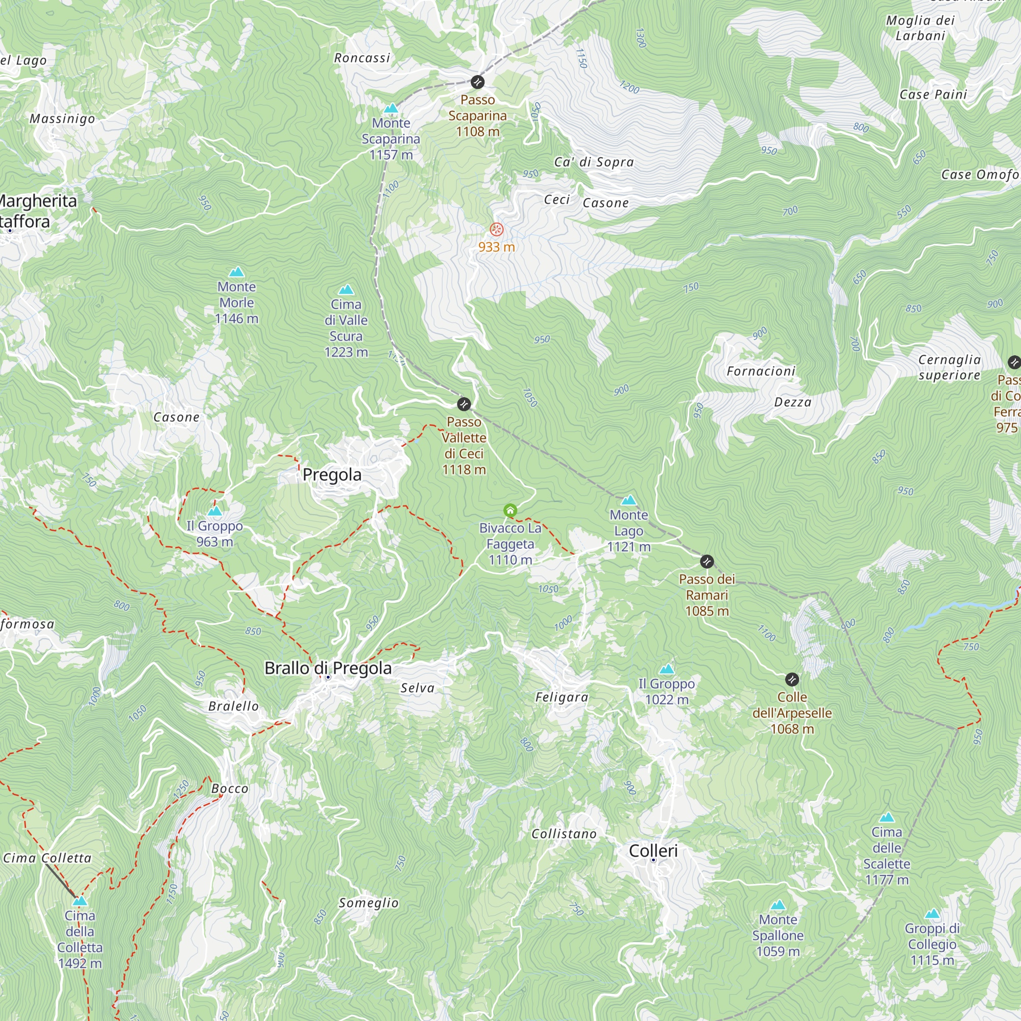 Bivacco La Faggeta map