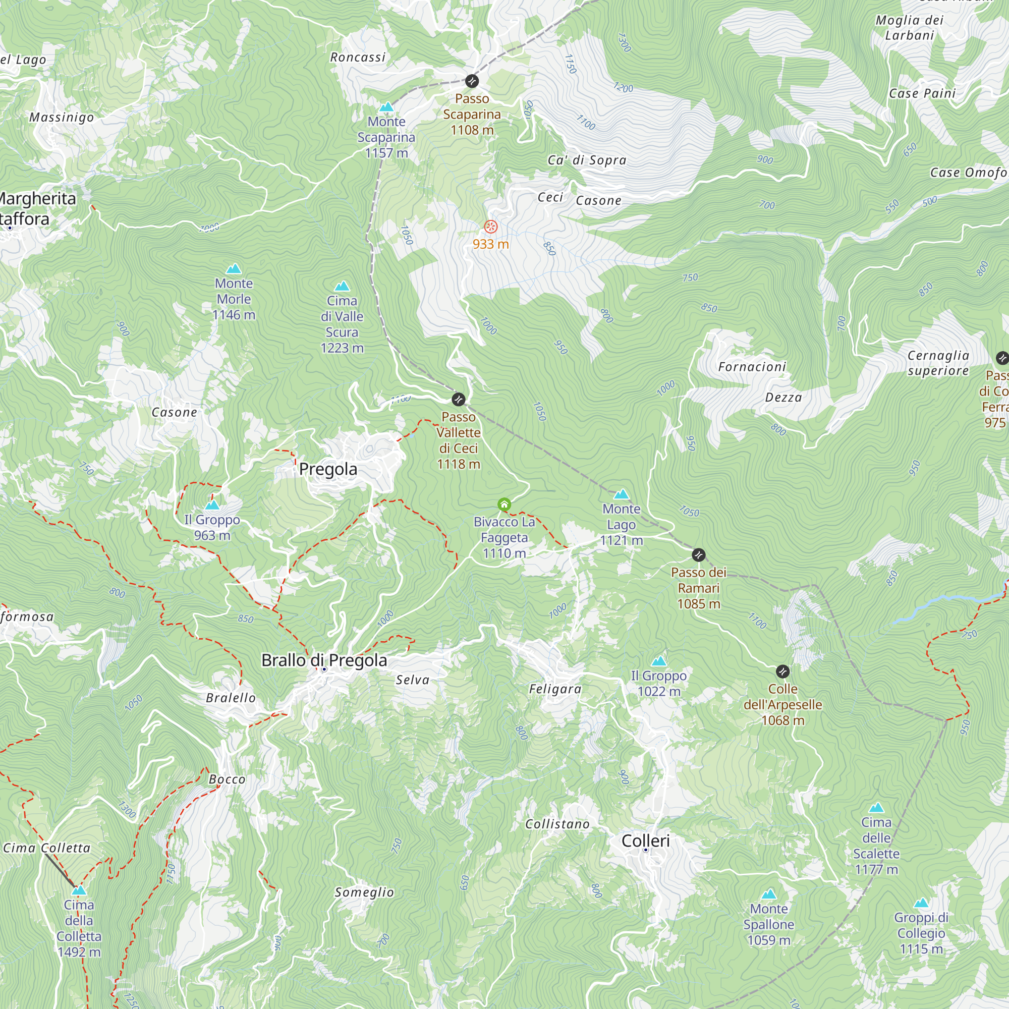 Bivacco La Faggeta map