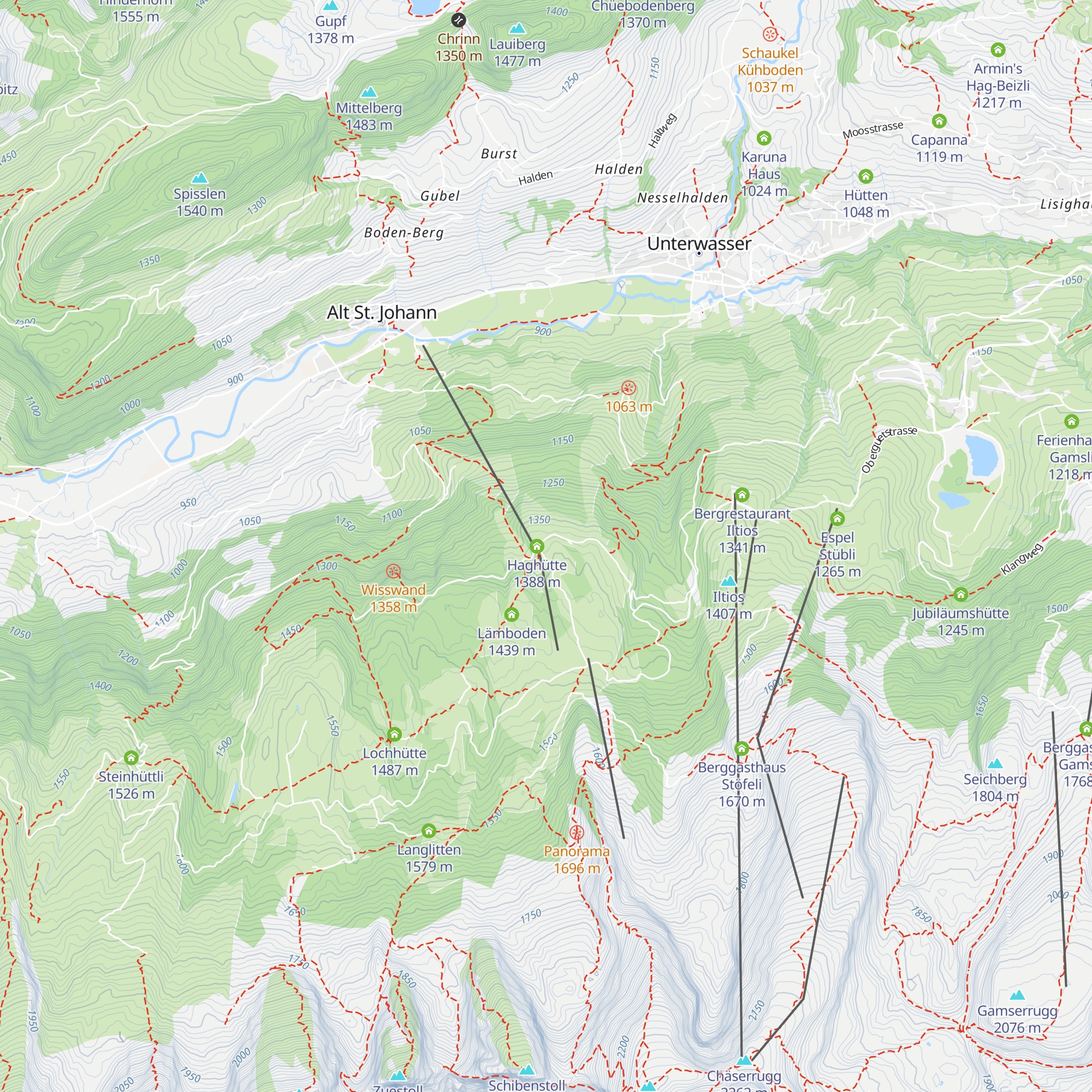 Berggasthaus Sellamatt map
