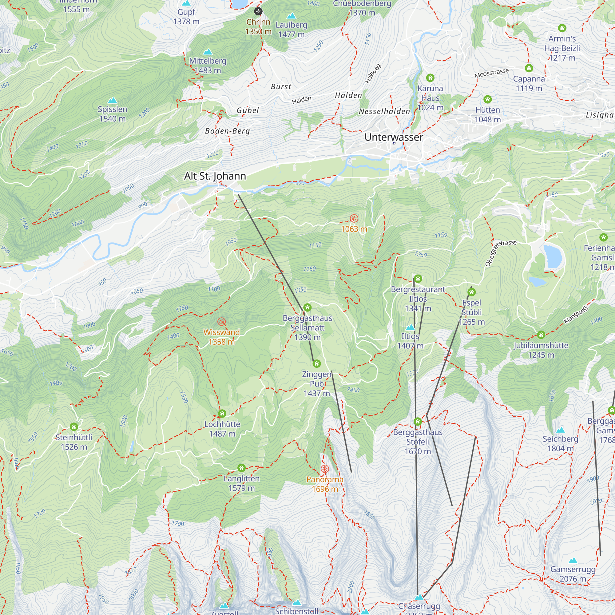 Berggasthaus Sellamatt map