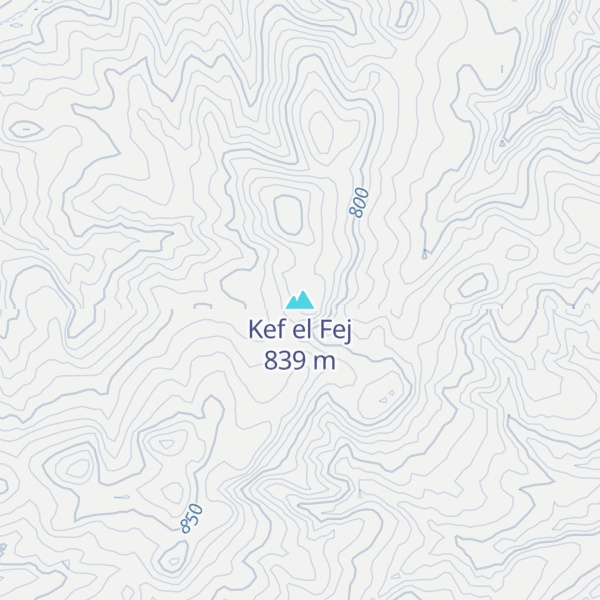 Map of Kef el Fej
