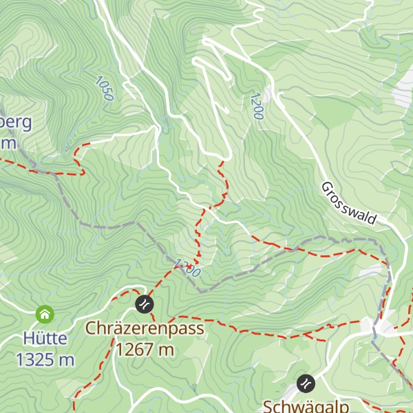 Map of ehemaliges Berggasthaus Chräzerli