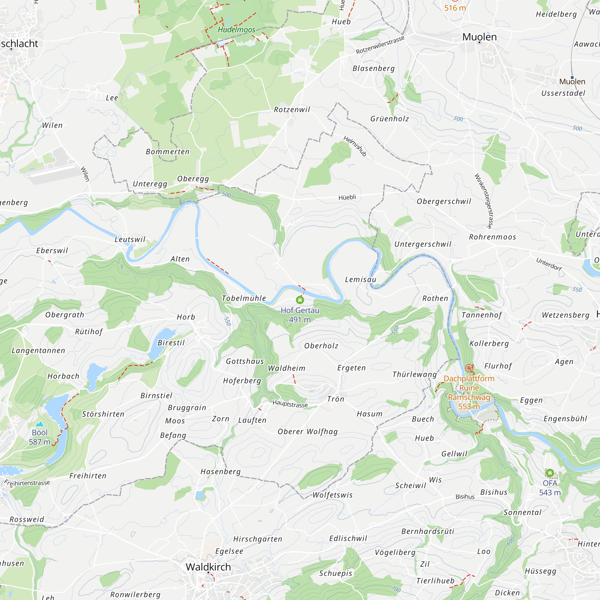 Hof Gertau map