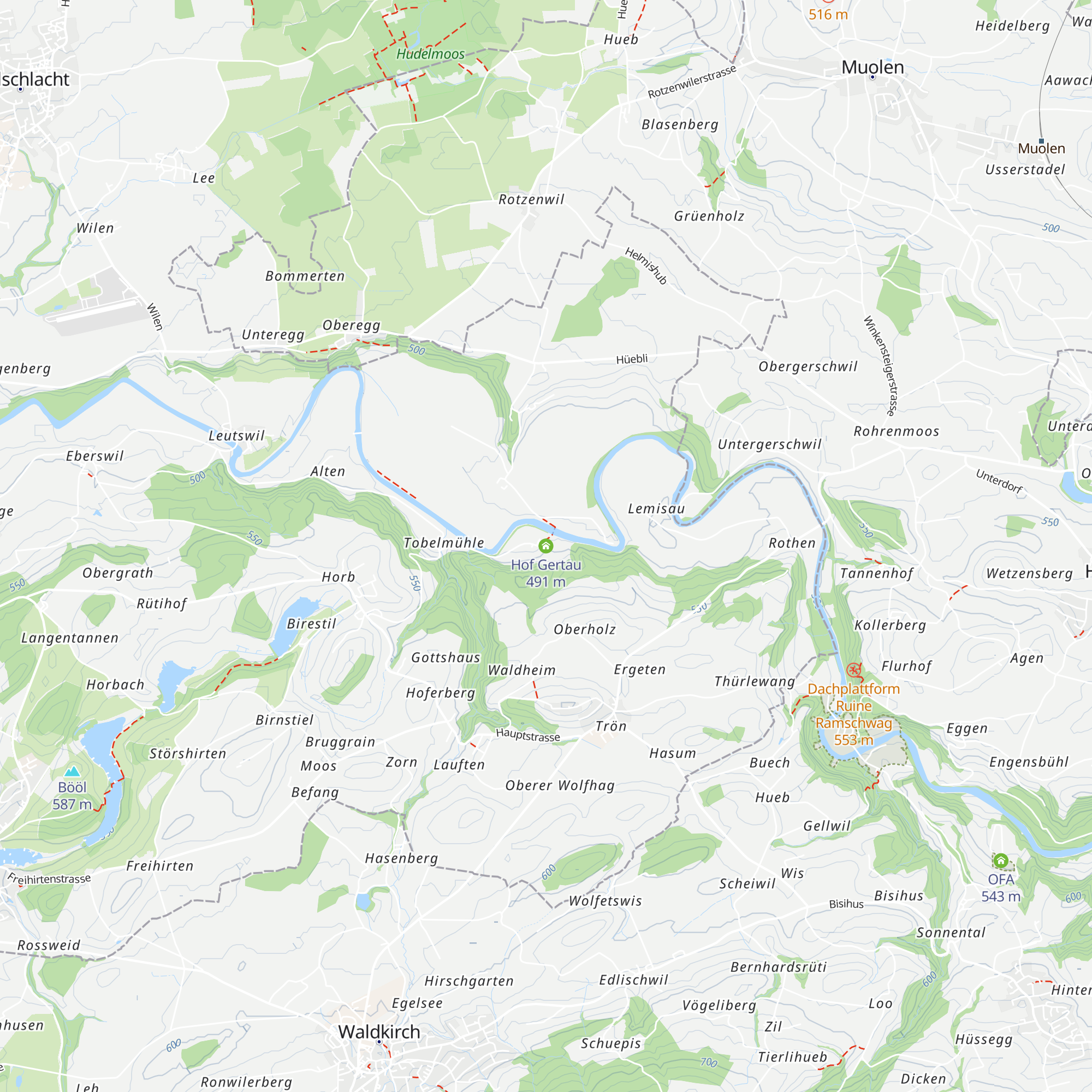 Hof Gertau map