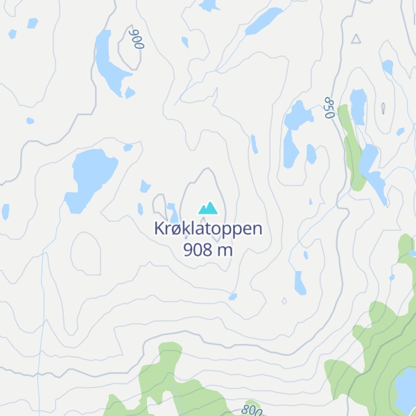 Map of Krøklatoppen