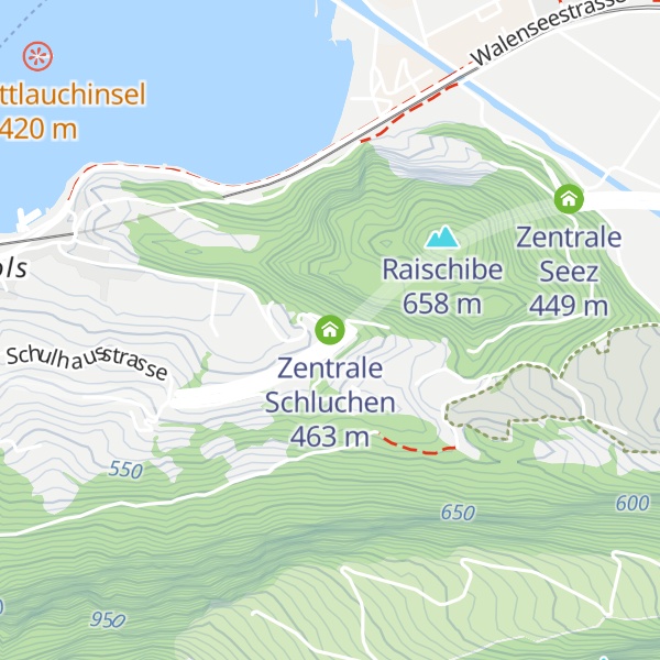 Map of Zentrale Schluchen