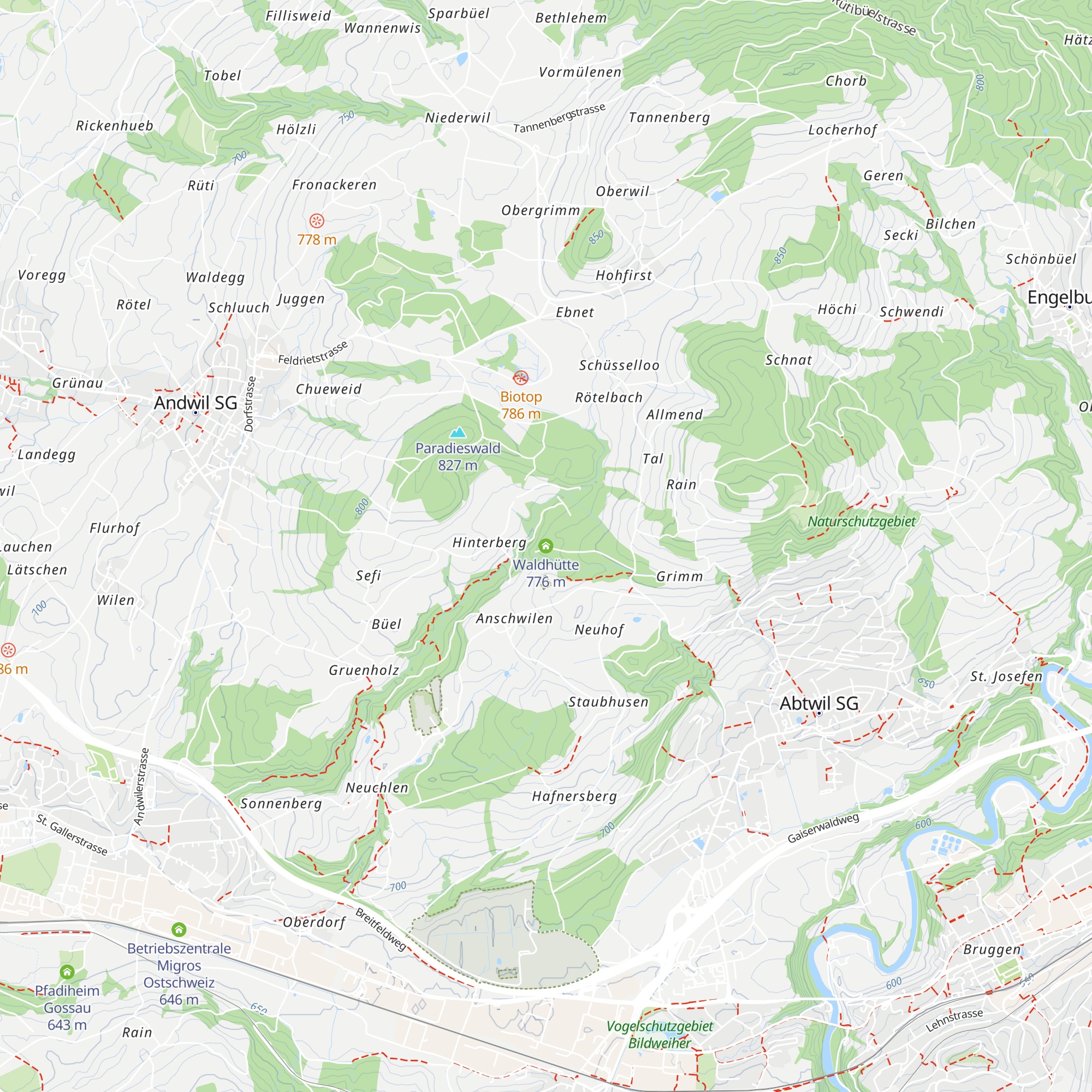 Waldhütte map