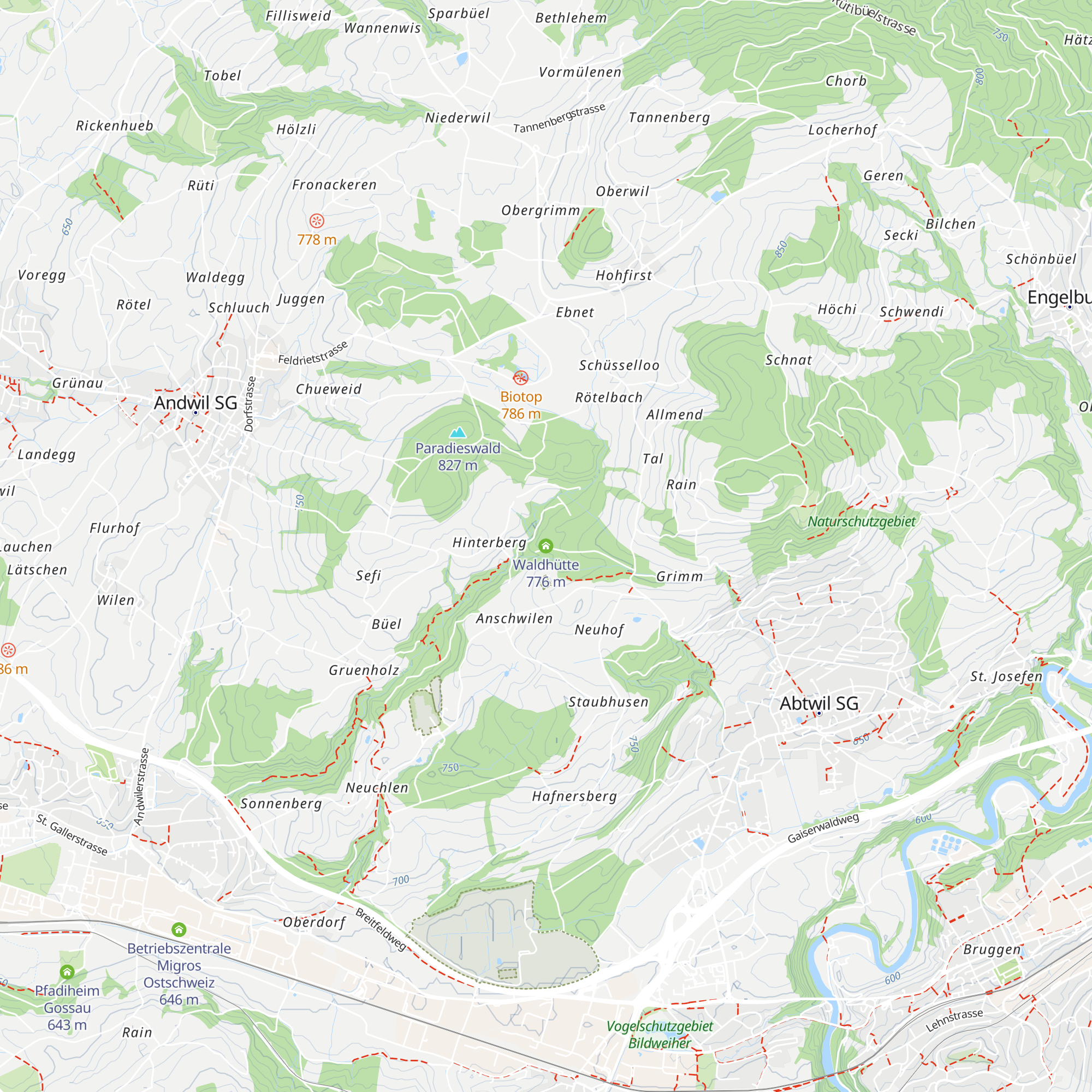 Waldhütte map