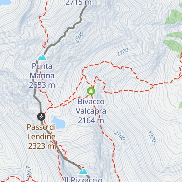 Map of Bivacco Valcapra