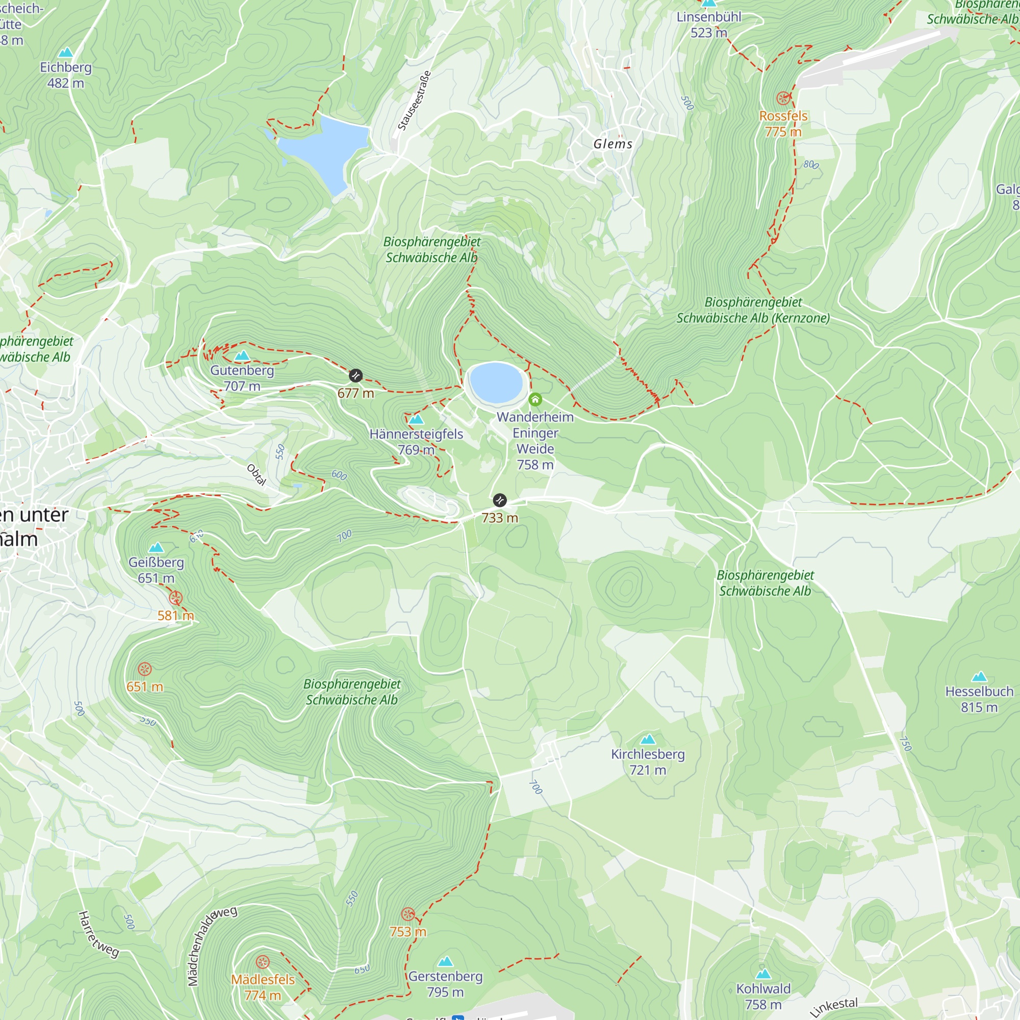 Forsthof Eningen unter Achalm map