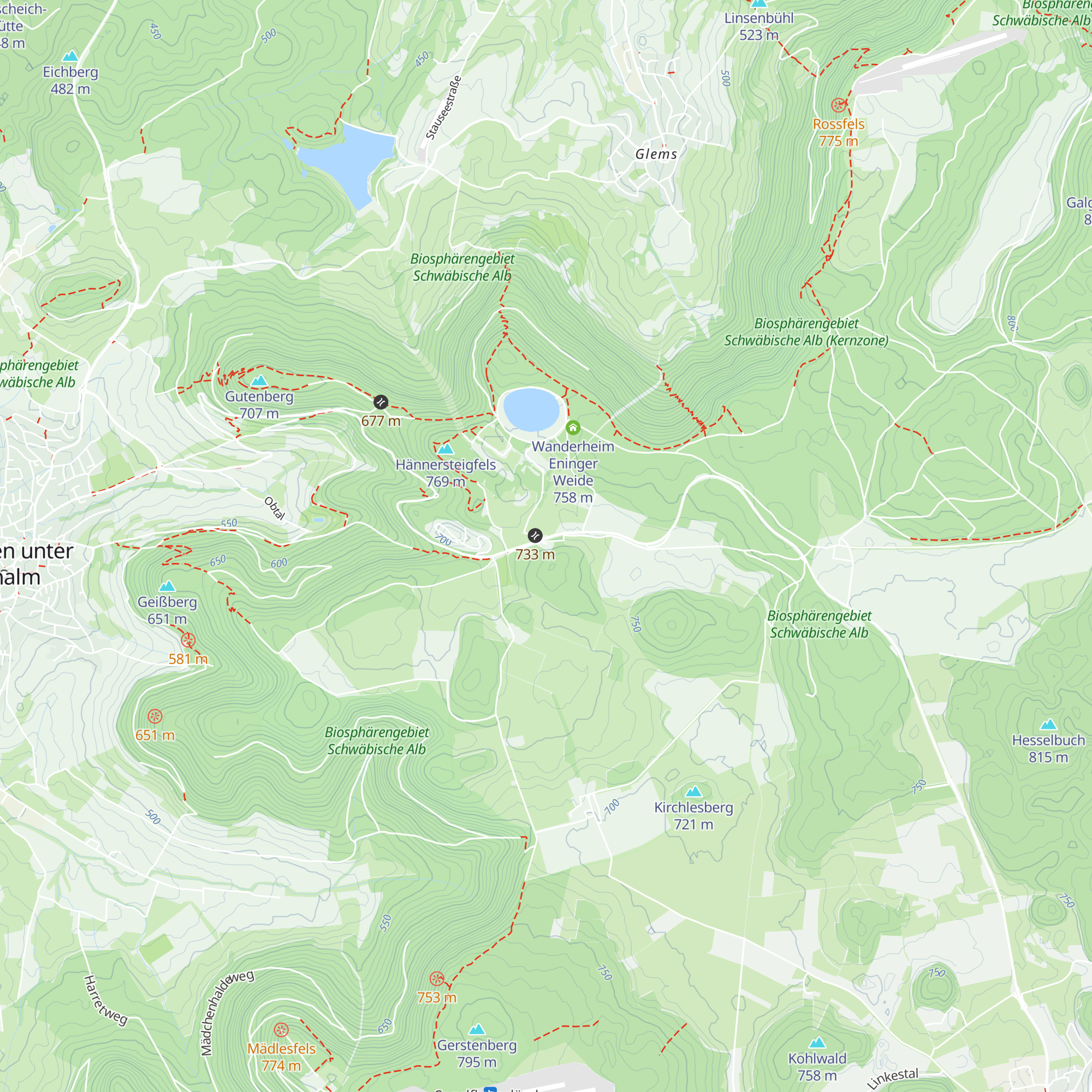 Forsthof Eningen unter Achalm map