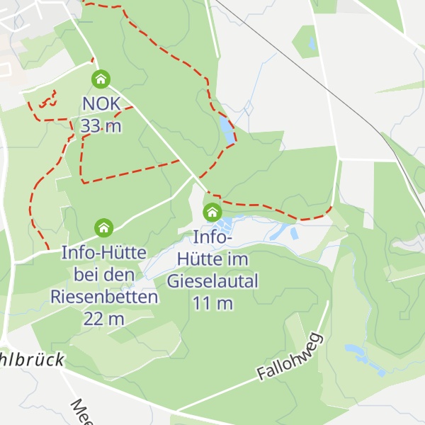 Map of Info-Hütte im Gieselautal