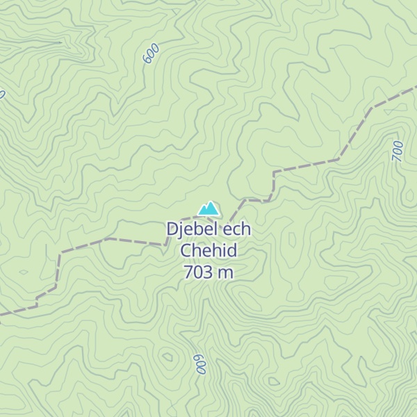 Map of Djebel ech Chehid