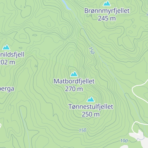 Map of Matbordfjellet