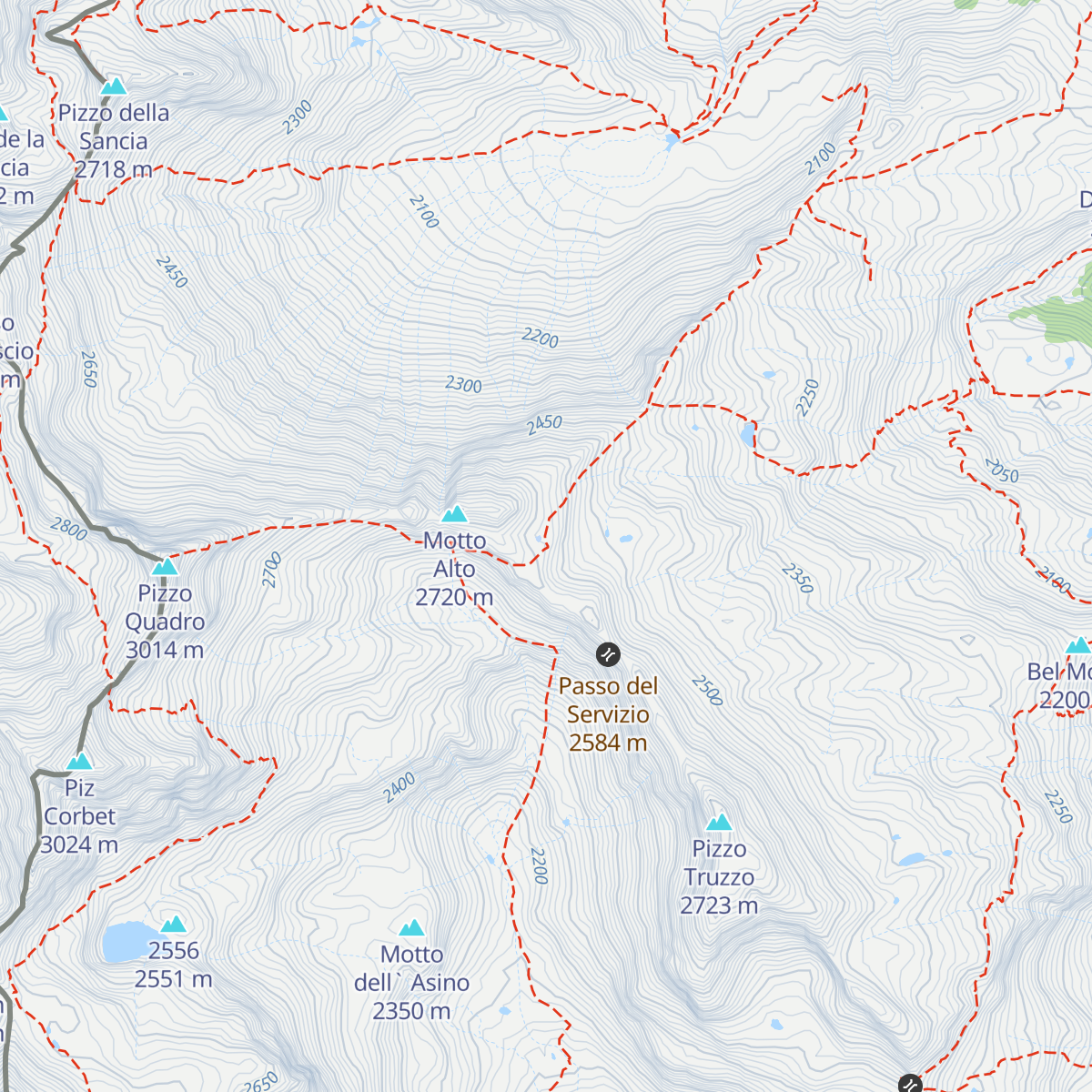 Bivacco del Servizio map