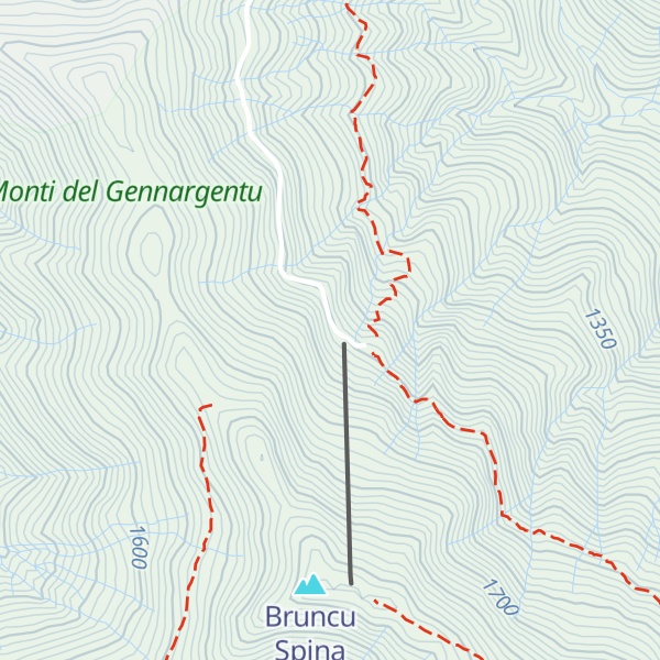 Map of Rifugio Bruncu Spina