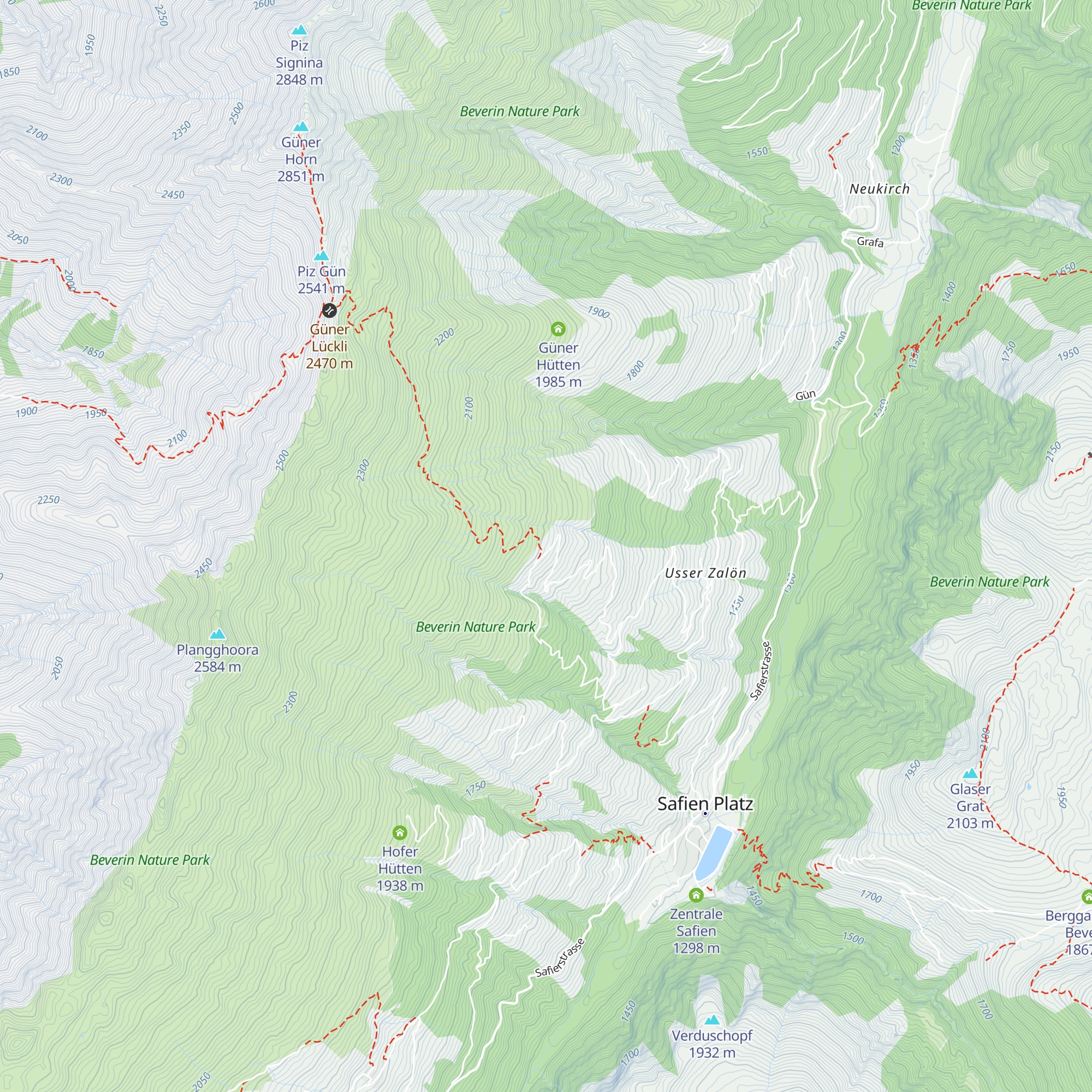 Zalöner Hütten map