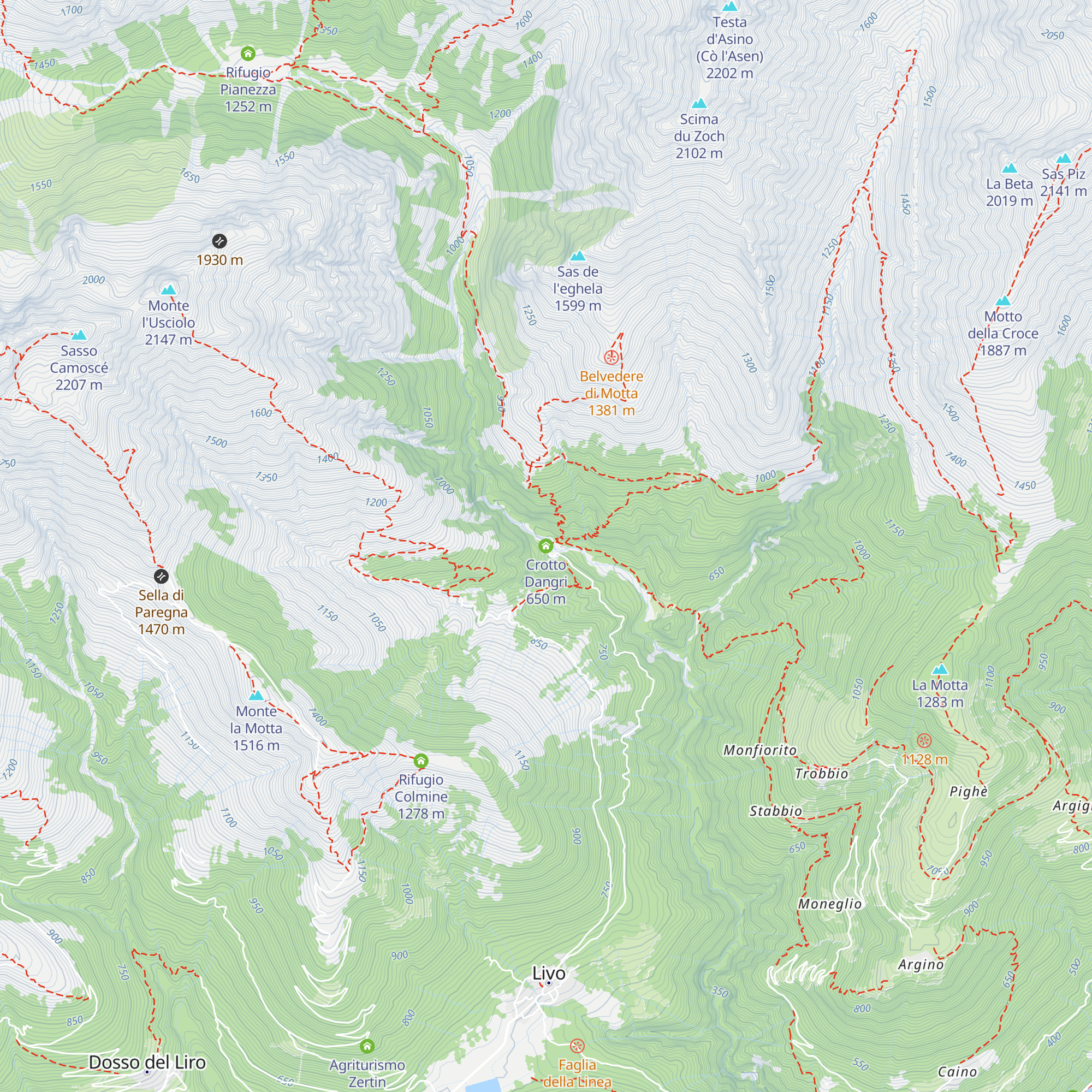 Crotto Dangri map