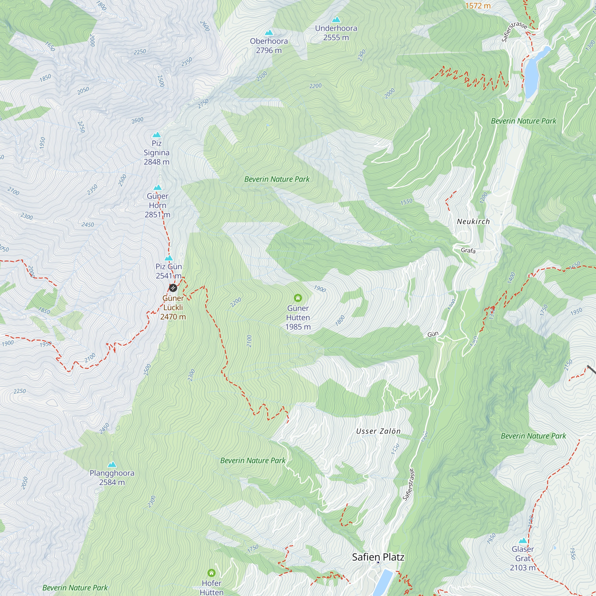 Güner Hütten map