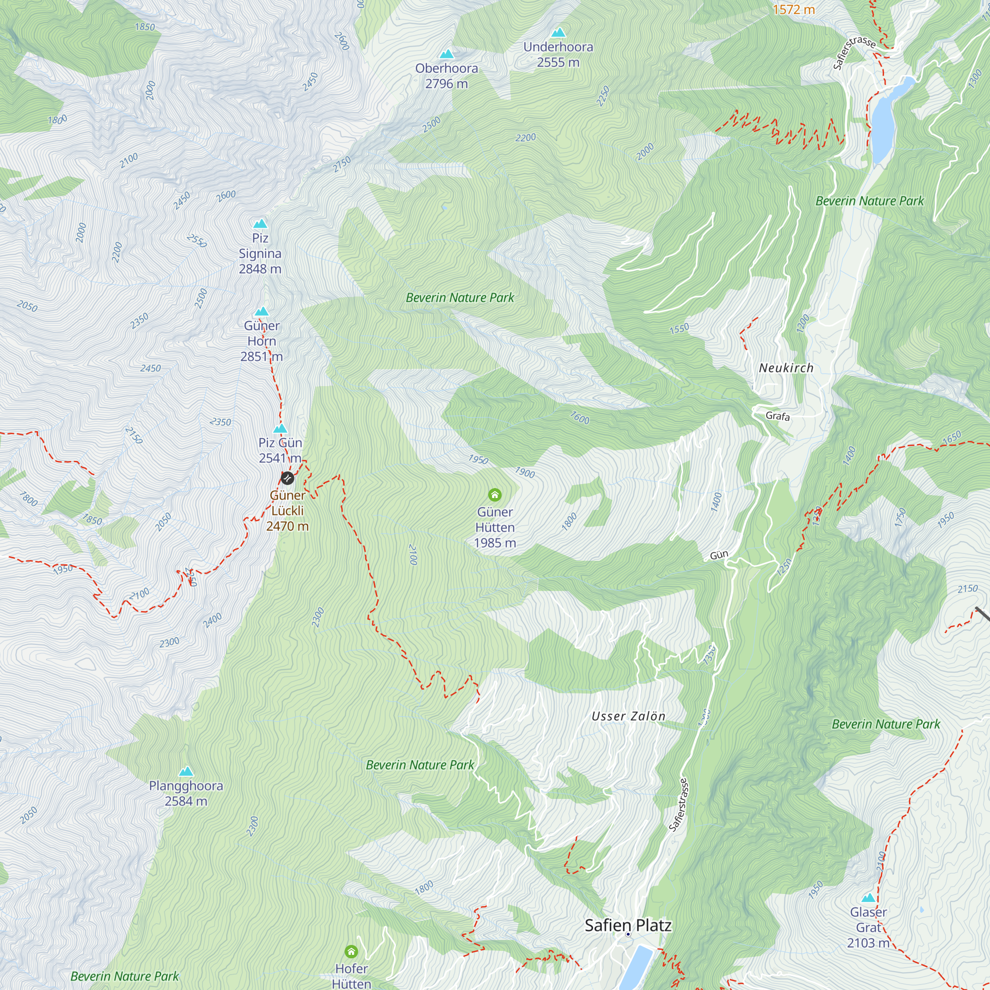 Güner Hütten map