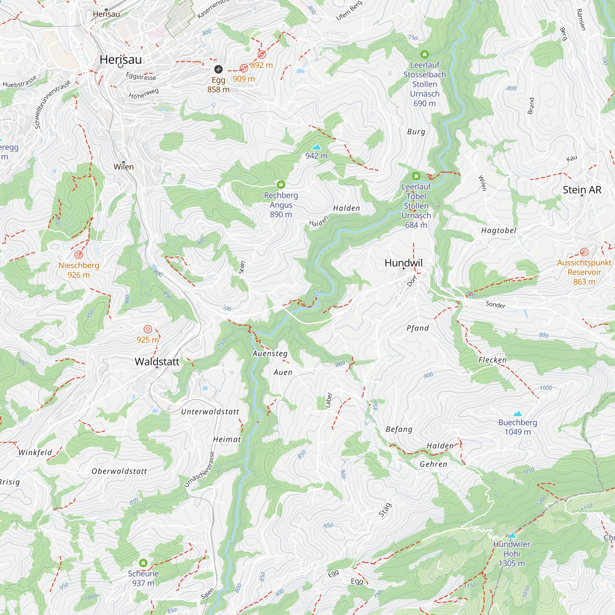 Wehranlage Urnäsch Tobel map