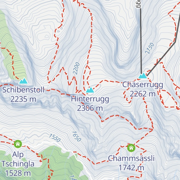 Map of Hinterrugg