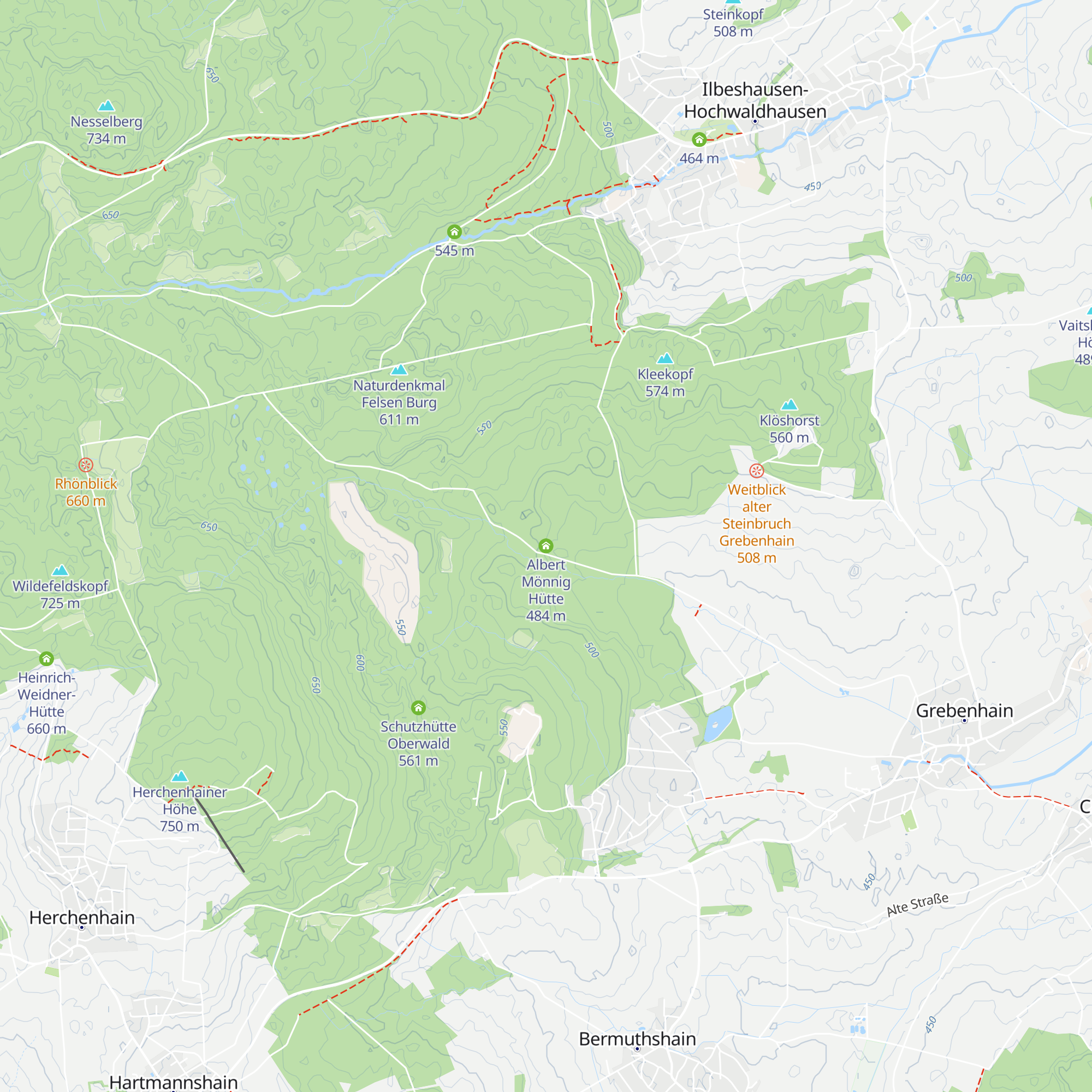 Albert Mönnig Hütte map