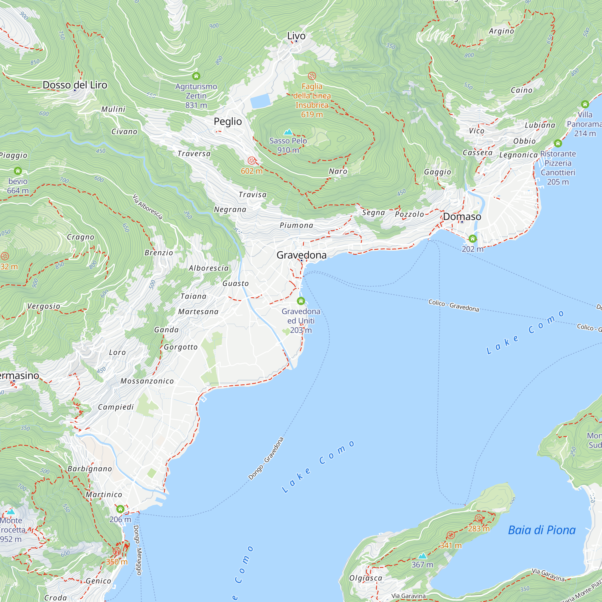 Gravedona ed Uniti map