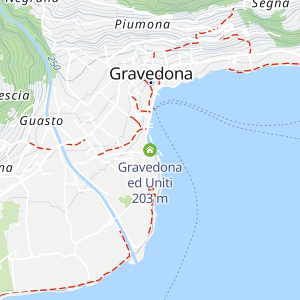 Map of Gravedona ed Uniti