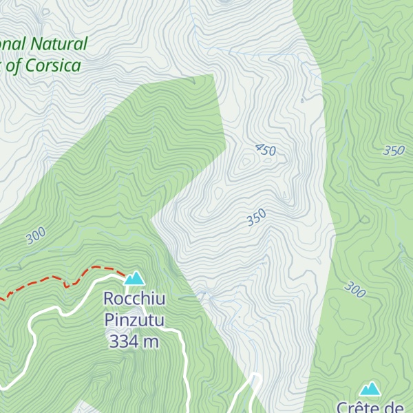 Map of Crête de Monte Rossu