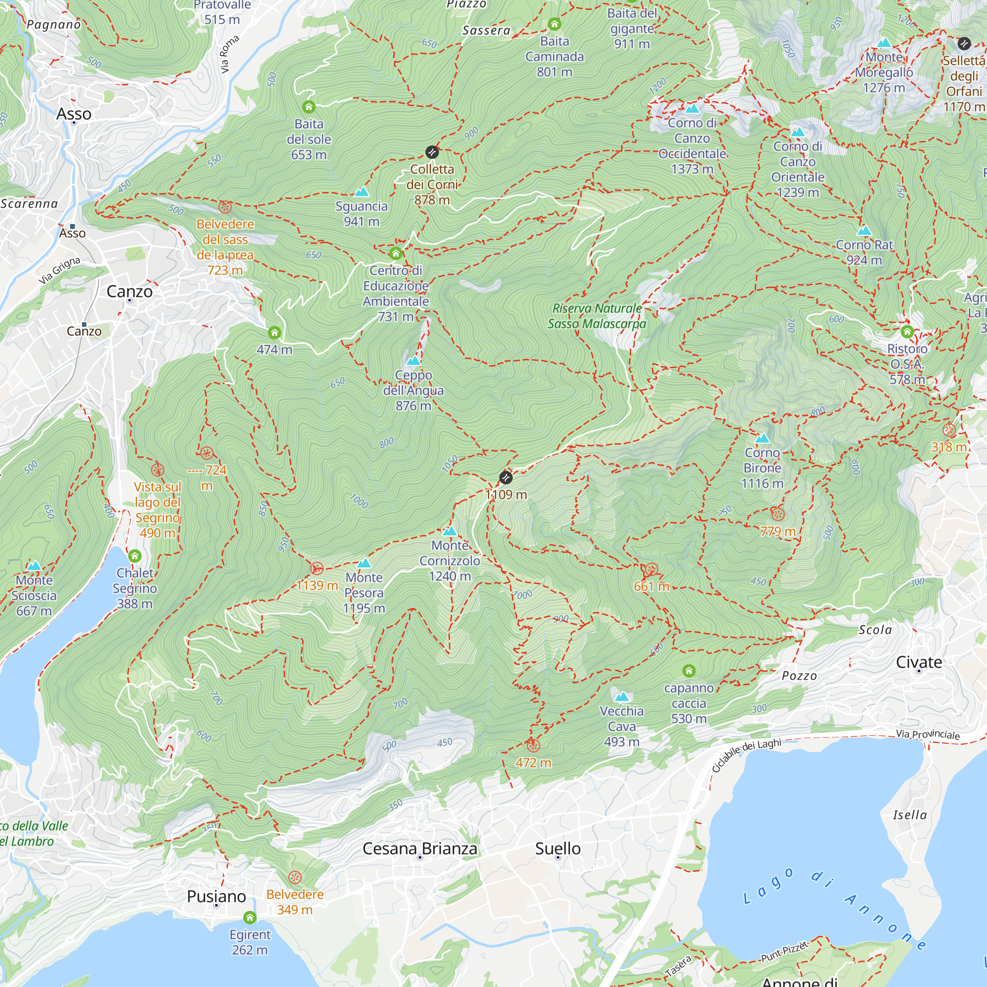 Rifugio SEC Marisa Consigliere map